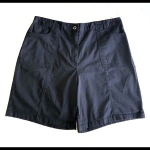 Karen Scott Bermuda Shorts Plus Size 18 Black High-Rise EUC